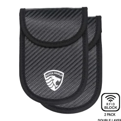 2 x RFID Autosleutel Hoesje Anti-Skim Carbon Style
