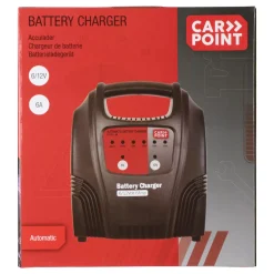 Automatische geïsoleerde acculader 6/12 Volt 6A
