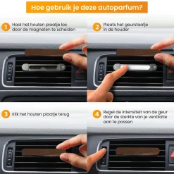 Autoparfum met houder incl. 2 Geurstaafjes