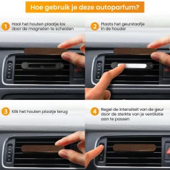 Autoparfum met houder incl. 2 Geurstaafjes