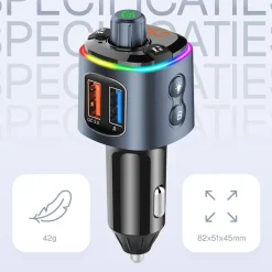 Bluetooth FM Transmitter Carkit USB C