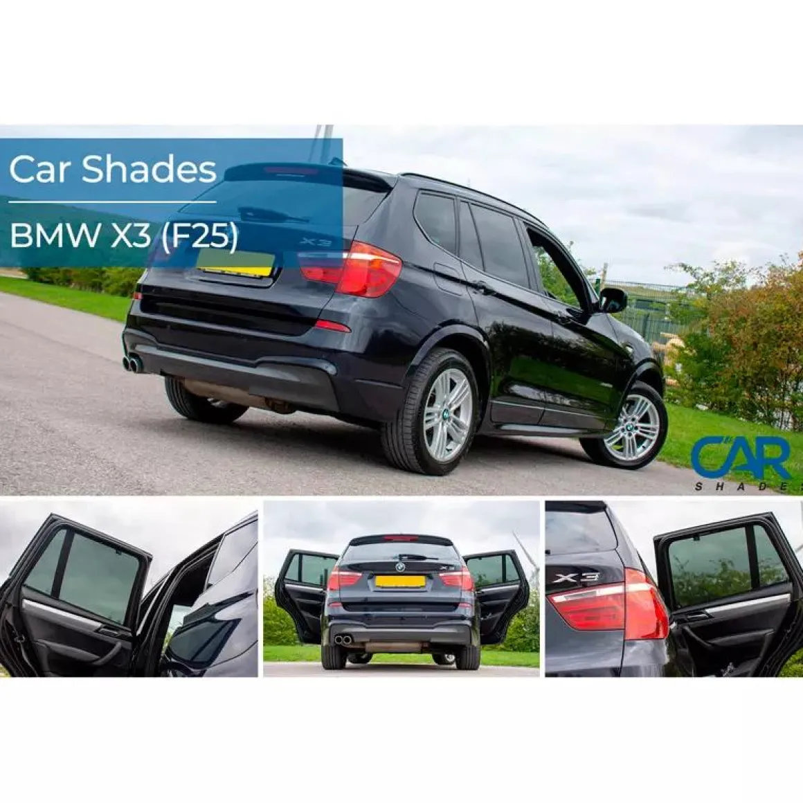 BMW X3 (F25) 5 deurs 2010-2017 - Zonneschermen achterportieren