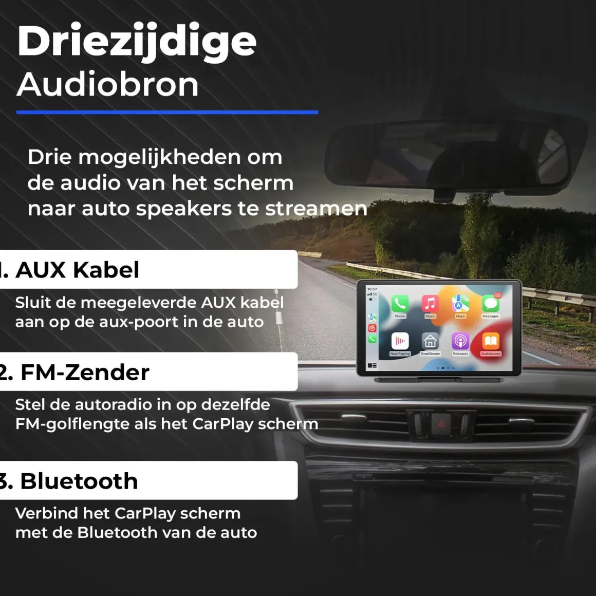 CarPlay/Android Auto scherm 7 inch