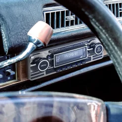 1-DIN Retro Autoradio Zwart Bluetooth USB-C