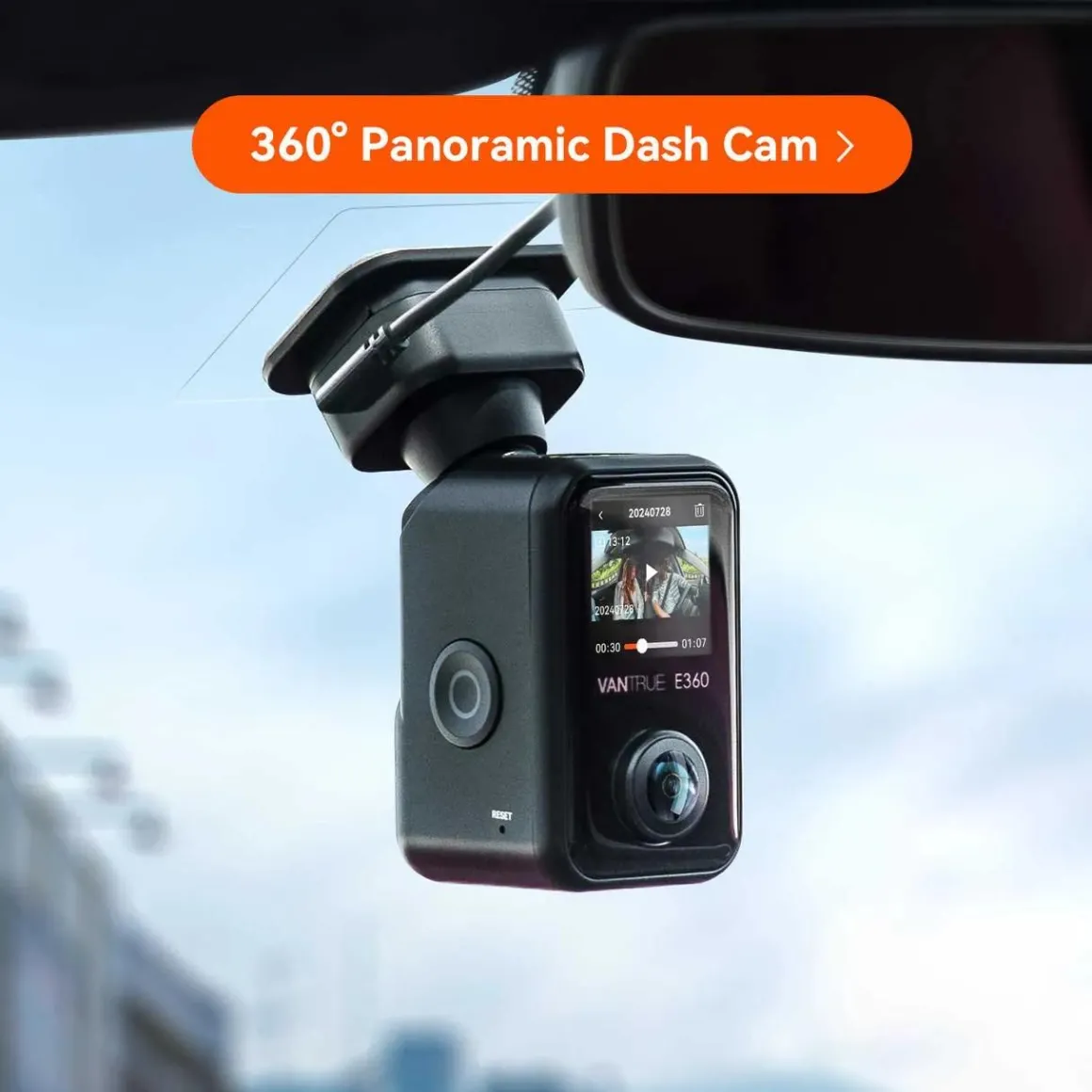 E360 Ace Cloud 5K 3CH Wifi GPS 360 graden dashcam