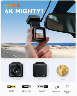 E1 Pro Cloud 4K Wifi GPS dashcam