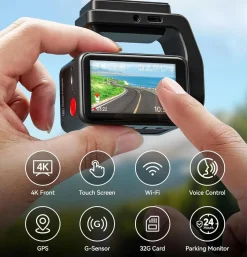 F4 4K Touch Wifi GPS 32gb dashcam