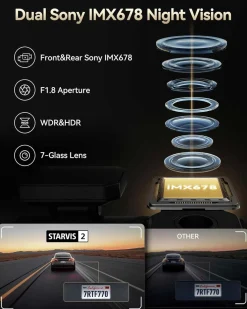 F77 V2 4K Touch Wifi GPS 2CH 256gb dashcam