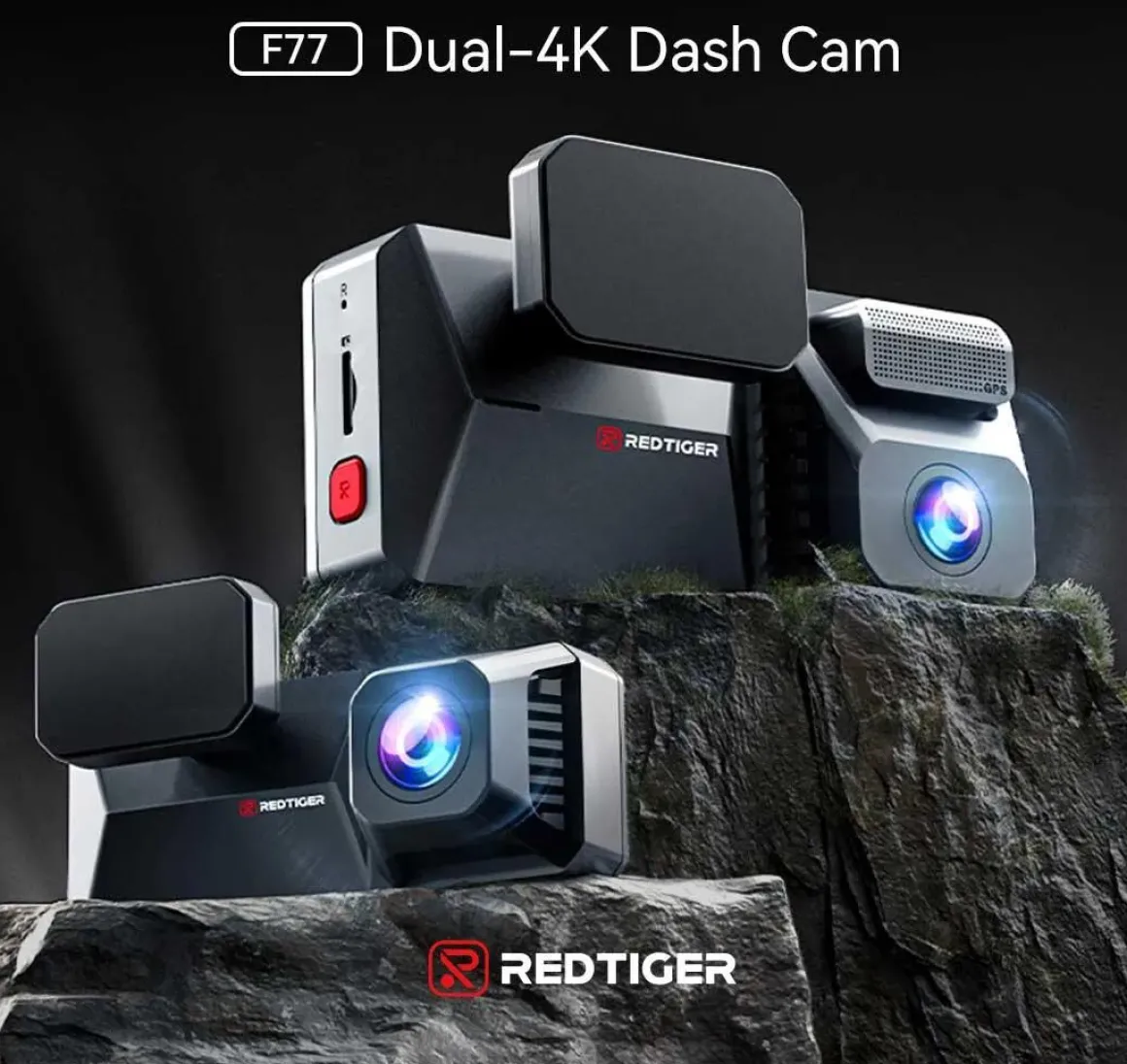 F77 V1 4K Touch Wifi GPS 2CH 128gb dashcam