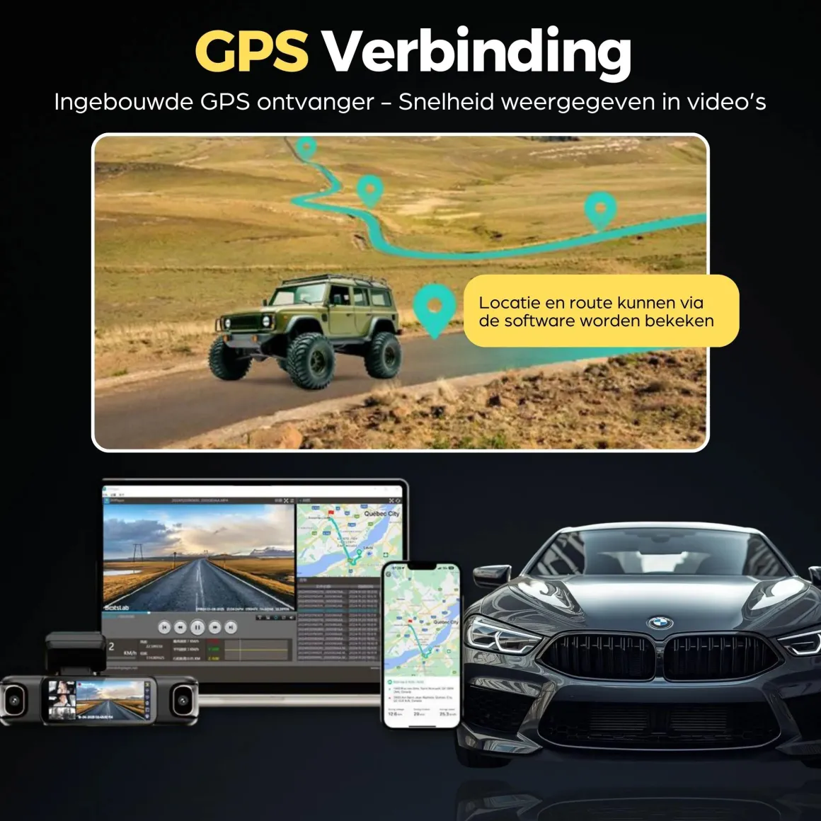 G980H 4CH 4K Wifi GPS 128gb 360 graden dashcam