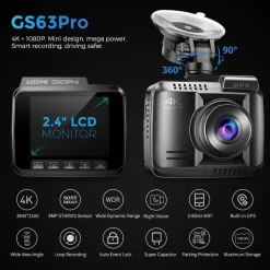 GS63H Pro True 4K 2CH Wifi GPS 64gb