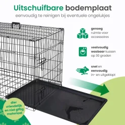 Hondenbench M - Incl. Plaid - 2 Deuren