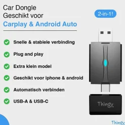 2-in-1 CarPlay Dongle USB-A & USB-C