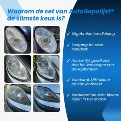 Koplamp Polijst Set - Restauratie Kit - 16 Delig
