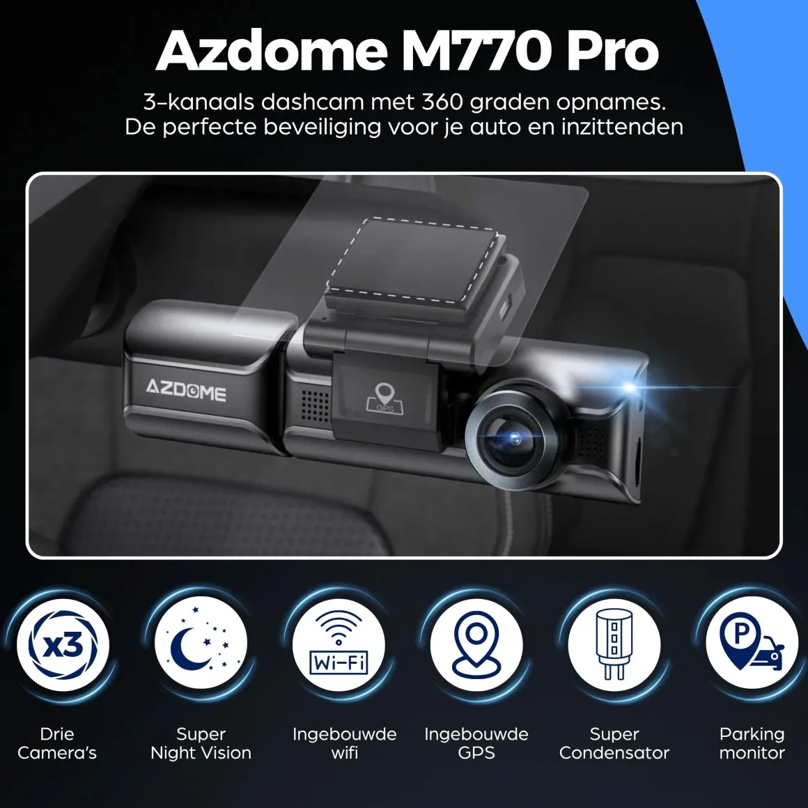 M770 Pro 1CH 4K Wifi GPS 64gb dashcam