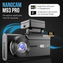 M93 Pro 5K Touch Wifi GPS 64gb dashcam