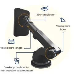 MagSafe Autohouder met Draadloos Opladen