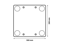 Markeringsbord uitstekende lading - 50x50 cm