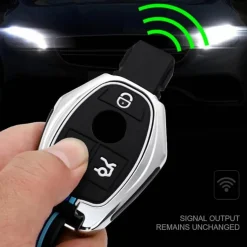 Metalen Sleutelhoesje voor Mercedes grijs A3