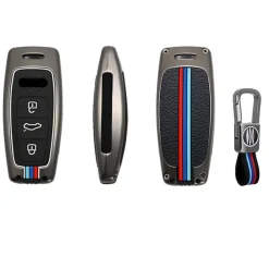 Metalen Sleutelhoesje voor Audi grijs D3