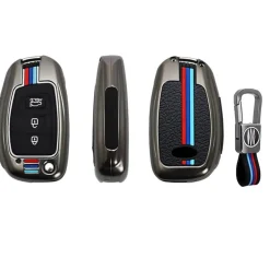 Metalen Sleutelhoesje voor Hyundai grijs B3
