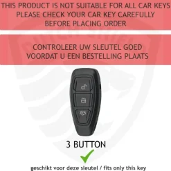 Metalen Sleutelhoesje voor Ford grijs K3