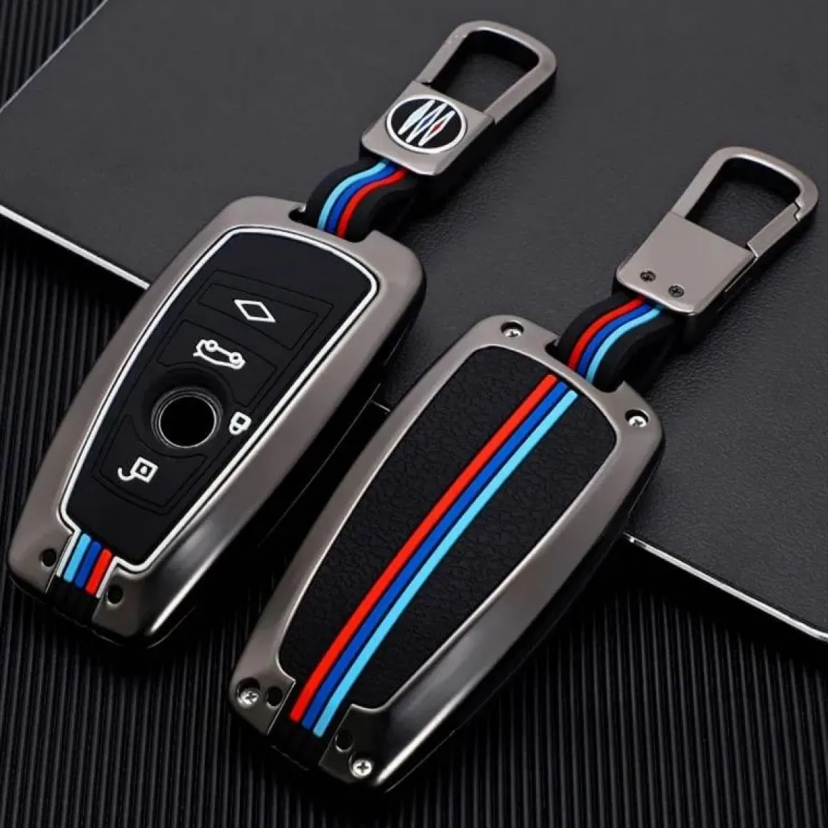 Metalen Sleutelhoesje voor Bmw grijs A4