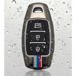 Metalen Sleutelhoesje voor Hyundai grijs D3