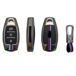 Metalen Sleutelhoesje voor Hyundai grijs D3