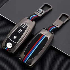 Metalen Sleutelhoesje voor Suzuki grijs A3A
