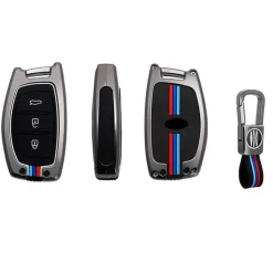 Metalen Sleutelhoesje voor Hyundai grijs A3B
