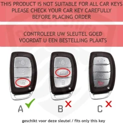 Metalen Sleutelhoesje voor Hyundai grijs A3B