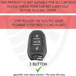 Metalen Sleutelhoesje voor Peugeot grijs B3