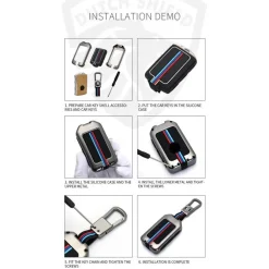 Metalen Sleutelhoesje voor Jaguar grijs B5