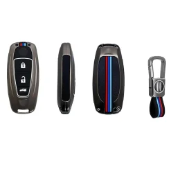 Metalen Sleutelhoesje voor Suzuki grijs A3B