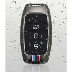 Metalen Sleutelhoesje voor Kia grijs A3A