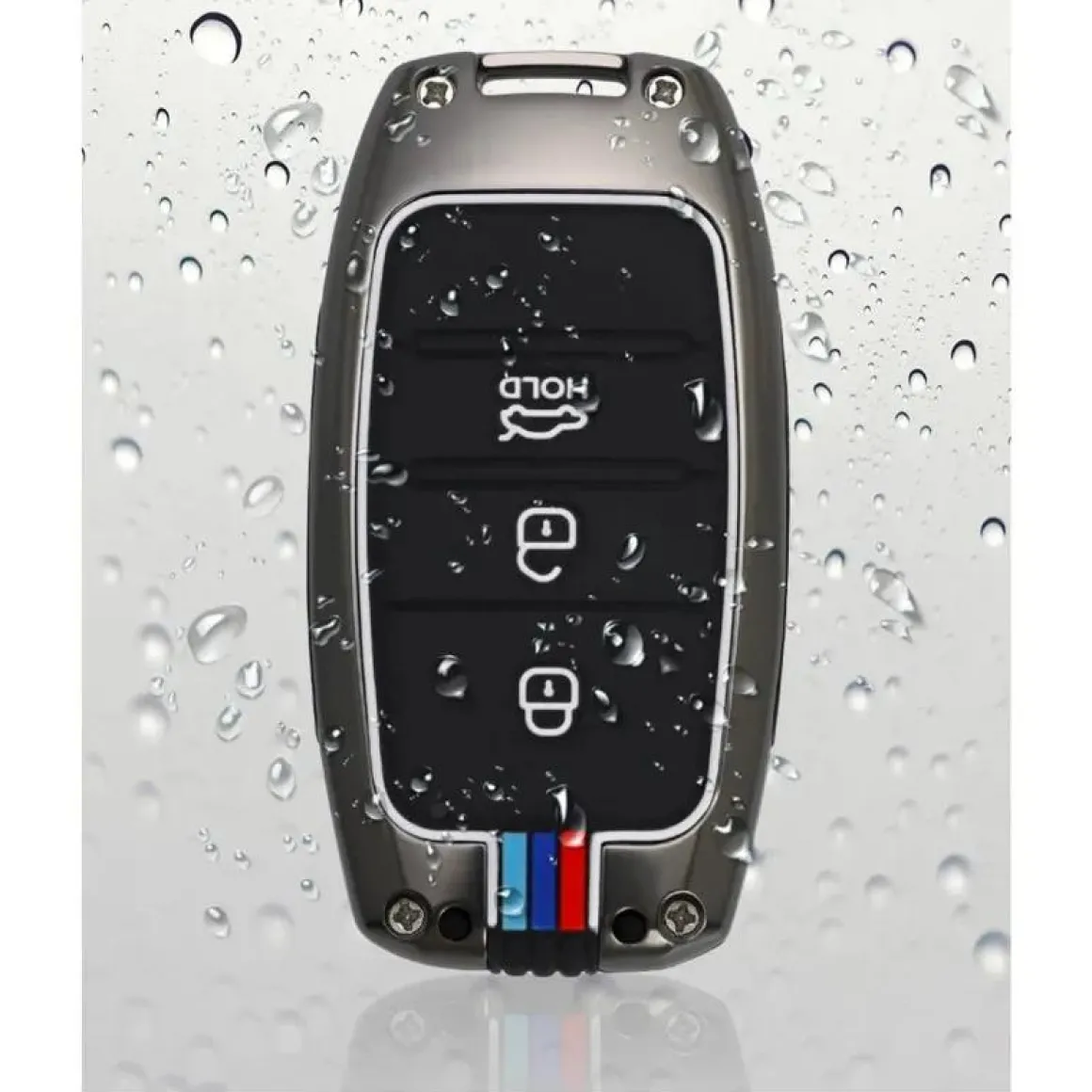 Metalen Sleutelhoesje voor Kia grijs A3A