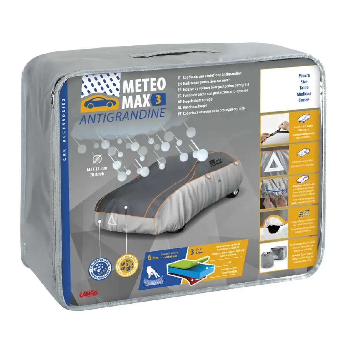Meteo Max 3 - Hagelbeschermhoes auto AG2 S 150x160x460cm