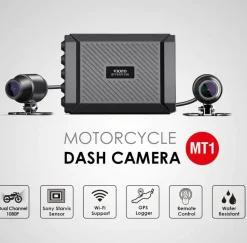 MT1 2CH Dual Wifi GPS 32gb motor dashcam