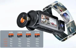 N5 2K QuadHD 4CH Wifi GPS 360 graden dashcam