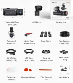 N4 Pro S Cloud 3CH 4K Wifi GPS dashcam
