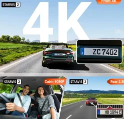 N4 Pro S Cloud 3CH 4K Wifi GPS dashcam