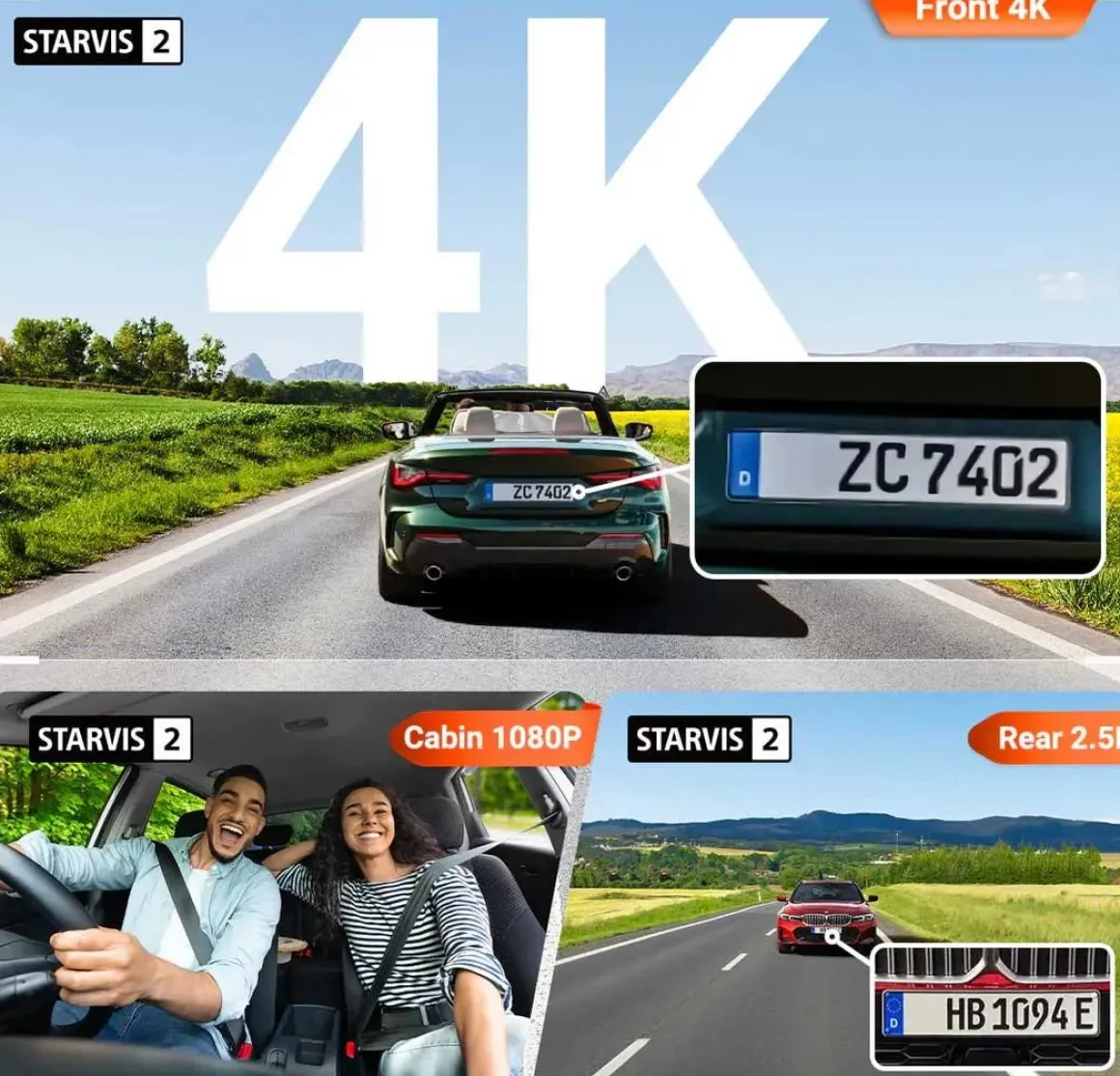 N4 Pro S Cloud 3CH 4K Wifi GPS dashcam