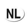 NL sticker wit