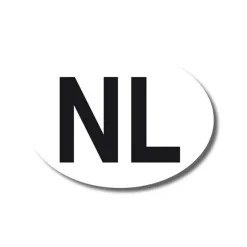 NL sticker wit