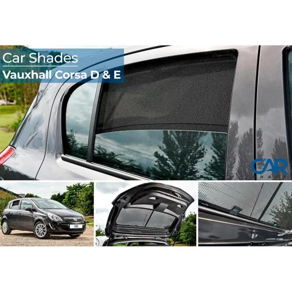 Opel Corsa D 5 deurs 2006-2014 & Corsa E 5 deurs 2014- excl. Facelift - Zonneschermen