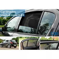 Opel Corsa D 5 deurs 2006-2014 & Corsa E 5 deurs 2014-2018 - Zonneschermen achterportieren