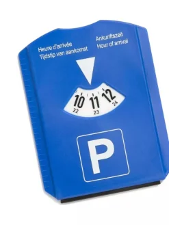 Parkeerschijf met ijskrabber
