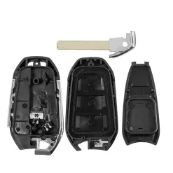 Smart key behuizing 3 knops geschikt voor Peugeot