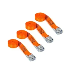 Spanbanden 4x oranje 2,5m - Trekkracht 250 kg